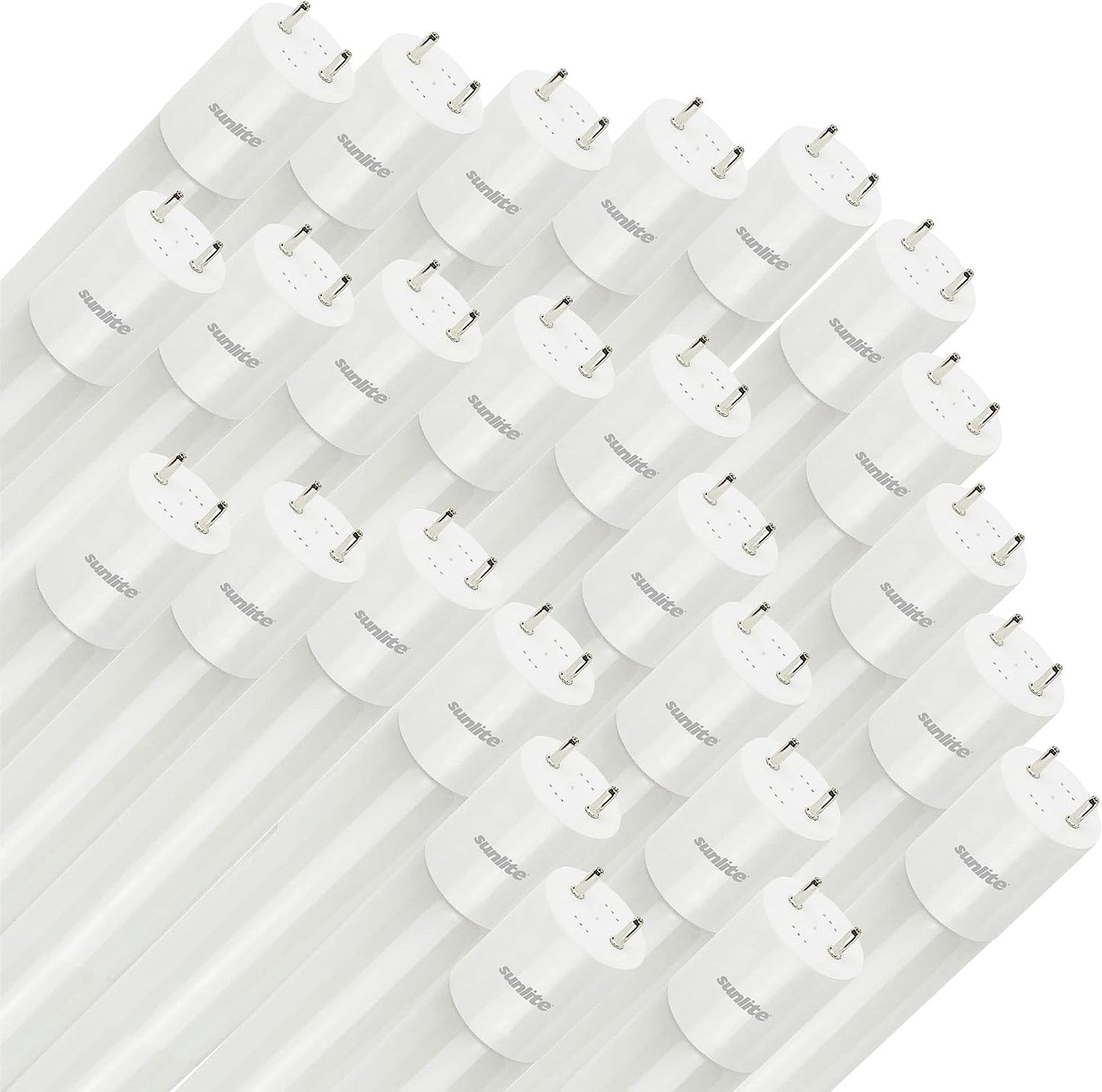 Sunlite 88424 LED T8 Ballast Bypass Light Tube (Type B) 4 Foot, 17W (F32T8 Equal), 2100 Lm, Medium G13 Base, Frosted, Dual End Connection, UL Listed, 3000K Warm White, 25 Count