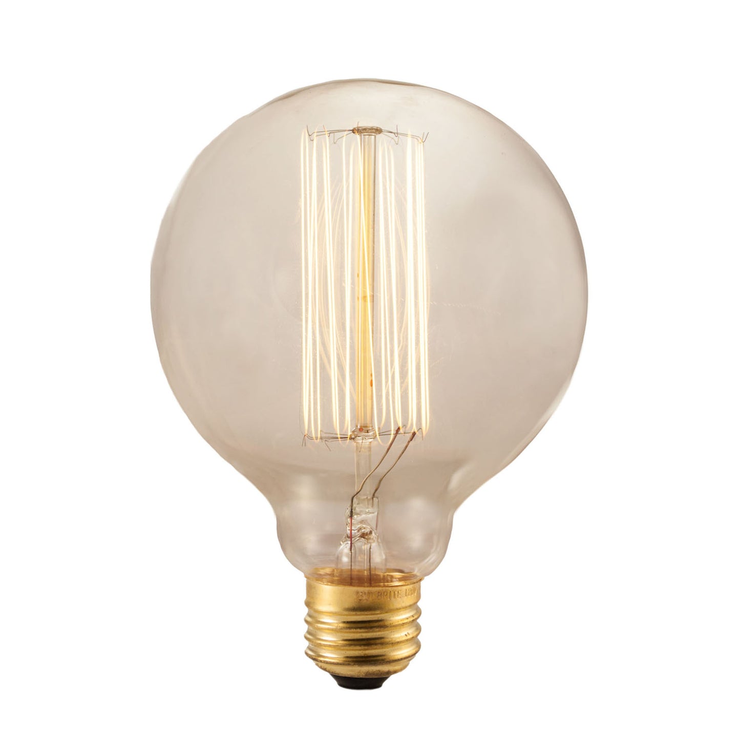 Bulbrite NOS40G30 40 Watt Nostalgic Edison G30 Globe, Thread Filament, Medium Base, Antique Finish