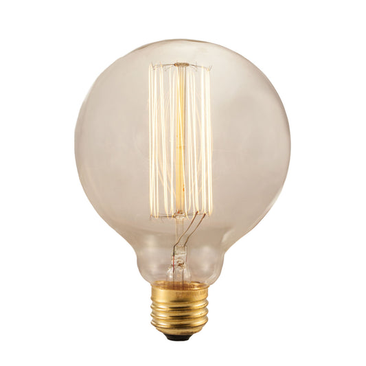 Bulbrite NOS40G30 40 Watt Nostalgic Edison G30 Globe, Thread Filament, Medium Base, Antique Finish