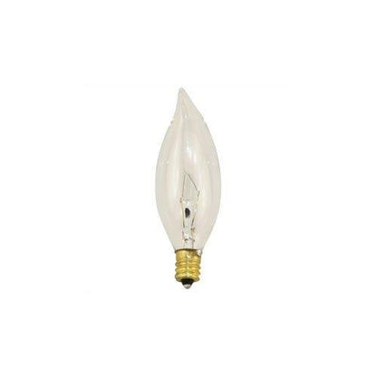 Bulbrite KR60CFC/32 60 Watt  Krystal Touch Dimmable Krypton CA10 Flame Tip Chandelier Bulb, Candelabra Base, Clear