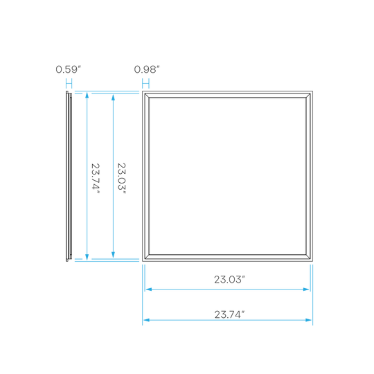 2X2 FRAME PANEL 5CCT & 3 WATTAGE SELECTABLE