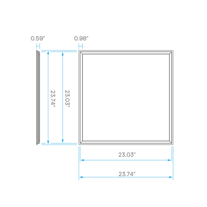 2X2 FRAME PANEL 5CCT & 3 WATTAGE SELECTABLE