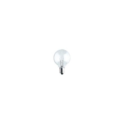 Bulbrite KR15G16CL-10PK 15 Watt Krypton Krystal Touch G16.5 Globe, Candelabra Base, Clear, 10-Pack