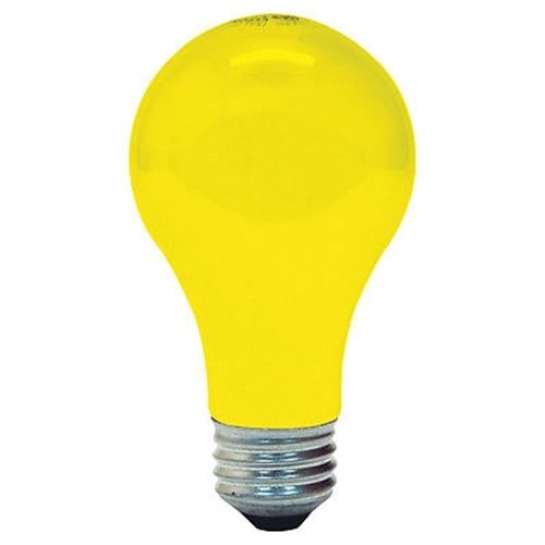 GE 90A/Y A19 90 Watts Yellow Bug Light Bulb