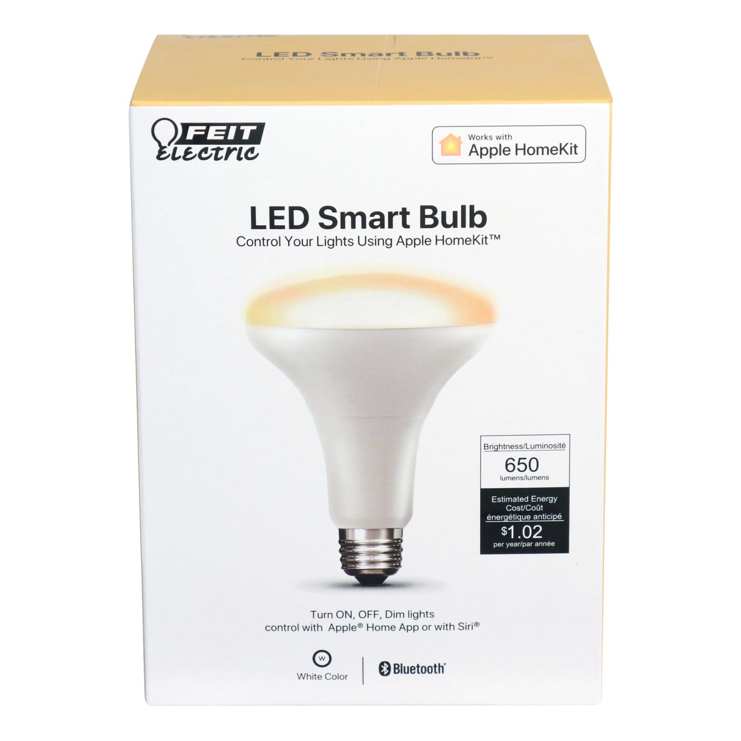 65 Watt Equivalent Soft White BR30 Apple HomeKit Smart Bulb