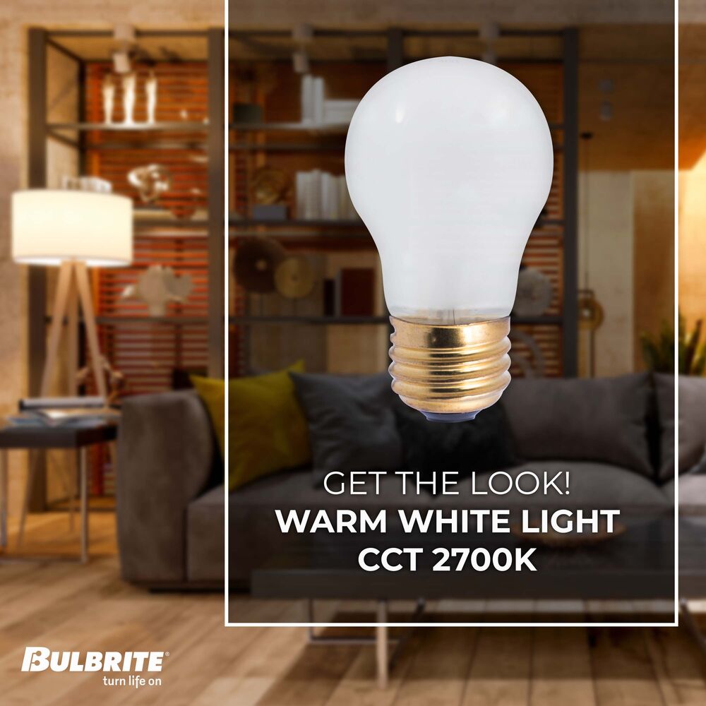 Bulbrite Pack of (12) 50 Watt Dimmable Frost A19 Incandescent Light Bulbs with Medium (E26) Base, 2700K Warm White Light