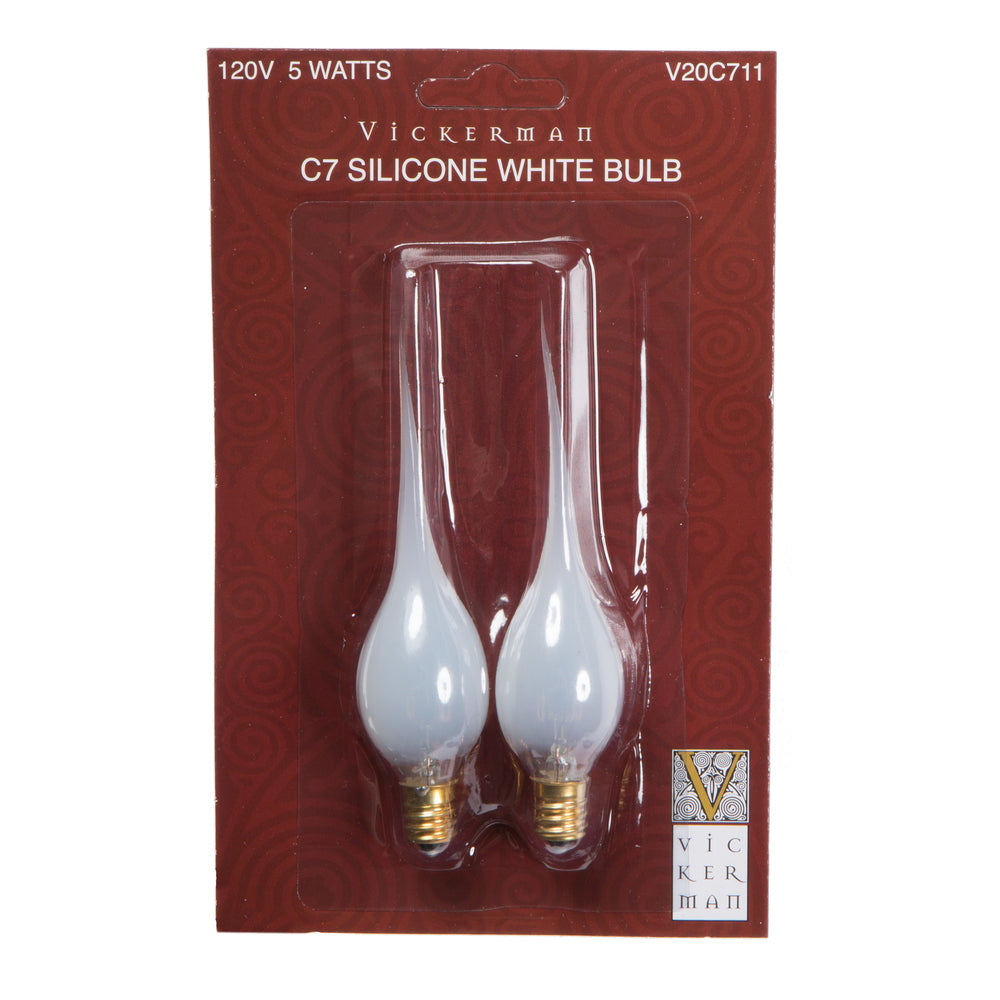 Vickerman C7 Silicone White Bulb, 6 Pack