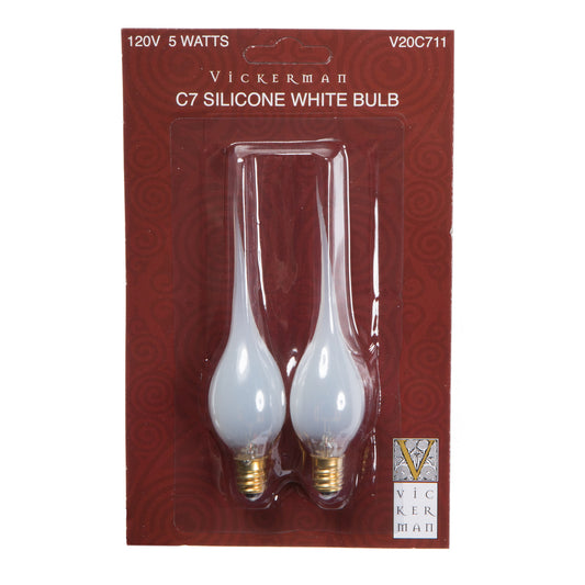 Vickerman C7 Silicone White Bulb, 6 Pack
