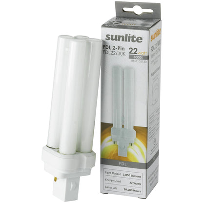 Sunlite 22 Watt FDL 2-Pin Quad Tube, GX32D-2 Base, Warm White