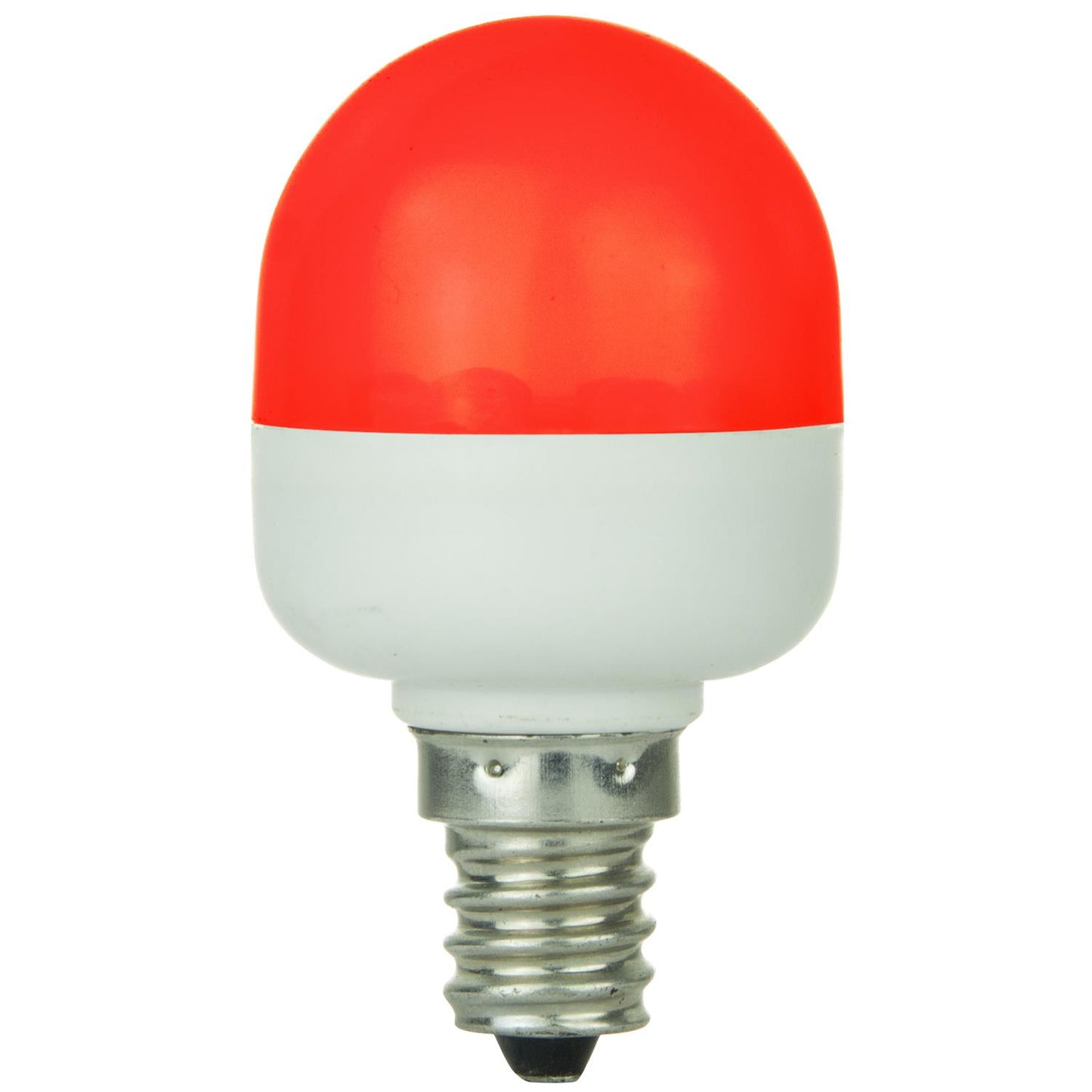 Sunlite T10 Tubular Indicator, Candelabra Base Light Bulb, Red