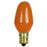 4 Pack Sunlite 7 Watt C7 Colored Night Light, Candelabra Base, Ceramic Orange