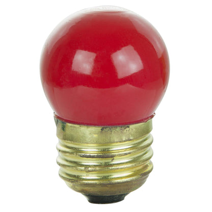 Sunlite 7.5 Watt S11 Colored Indicator, Medium Base, Ceramic Red