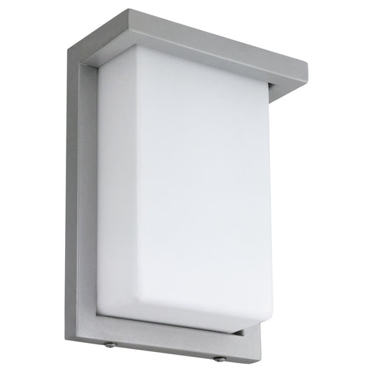 Sunlite LED 8" Modern Wall Sconce Fixture, Silver Finish, 600 Lumen, 4000K Cool White