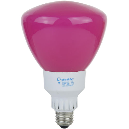 Sunlite 25 Watt R40 Reflector Colored, Medium Base, Pink