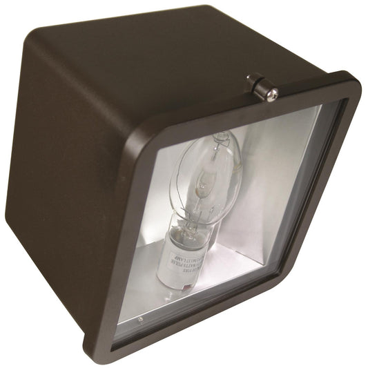 Sunlite 175 Watt Pulse Start Metal Halide Medium Floodlight Fixture, Bronze Powder Finish, Clear Tempered Glass