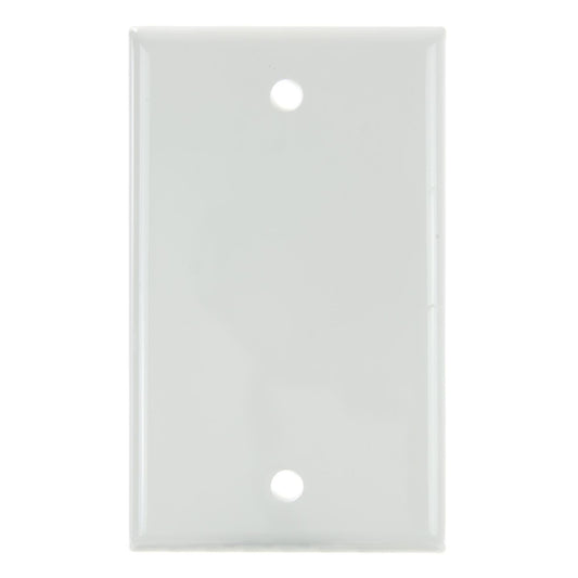 Sunlite E401/W 1 Gang Blank Switch and Receptacle Plate, White