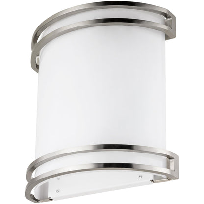 Sunlite 49138-SU LED Half Cylinder Wall Sconce Fixture with Brushed Nickel Finish, 640 Lumens, 23 Watt, Dimmable, UL Listed, Energy Star, 10"", 40K - Cool White