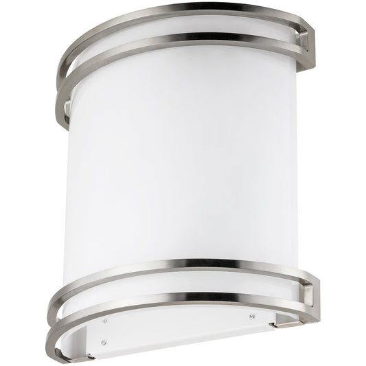 Sunlite 49138-SU LED Half Cylinder Wall Sconce Fixture with Brushed Nickel Finish, 640 Lumens, 23 Watt, Dimmable, UL Listed, Energy Star, 10"", 40K - Cool White