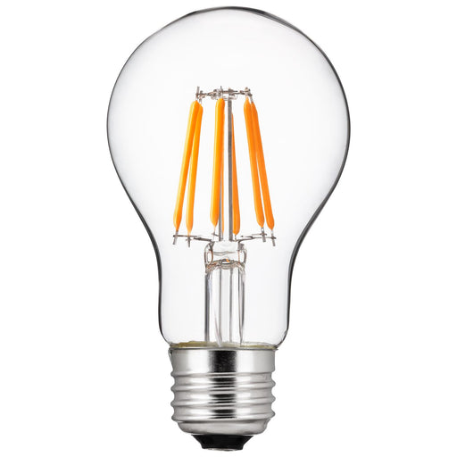 Sunlite 80188 LED Filament A19 Standard Light Bulb 6 Watts (40 Watt Equivalent) Clear Dimmable Light Bulb 2700K - Warm White 1 Pack