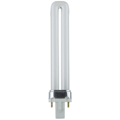 Sunlite 9 Watt PL 2-Pin Single U-Shaped Twin Tube, G23 Base, Warm White