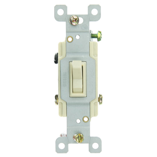 Sunlite E508 3 Way Grounded Toggle Switch, Ivory