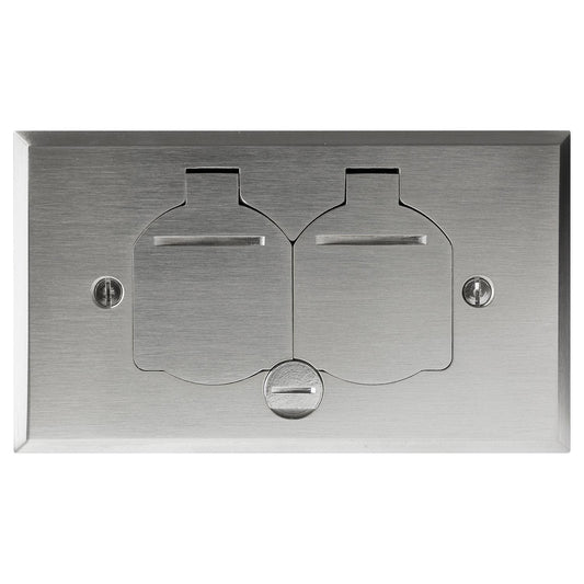 Sunlite Stainless Steel Recessed Flip Lid Floor Plate