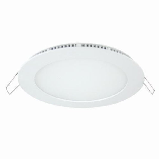 Sunlite LED 7" Round Panel Fixture, 9 Watt, White Trim, Warm White