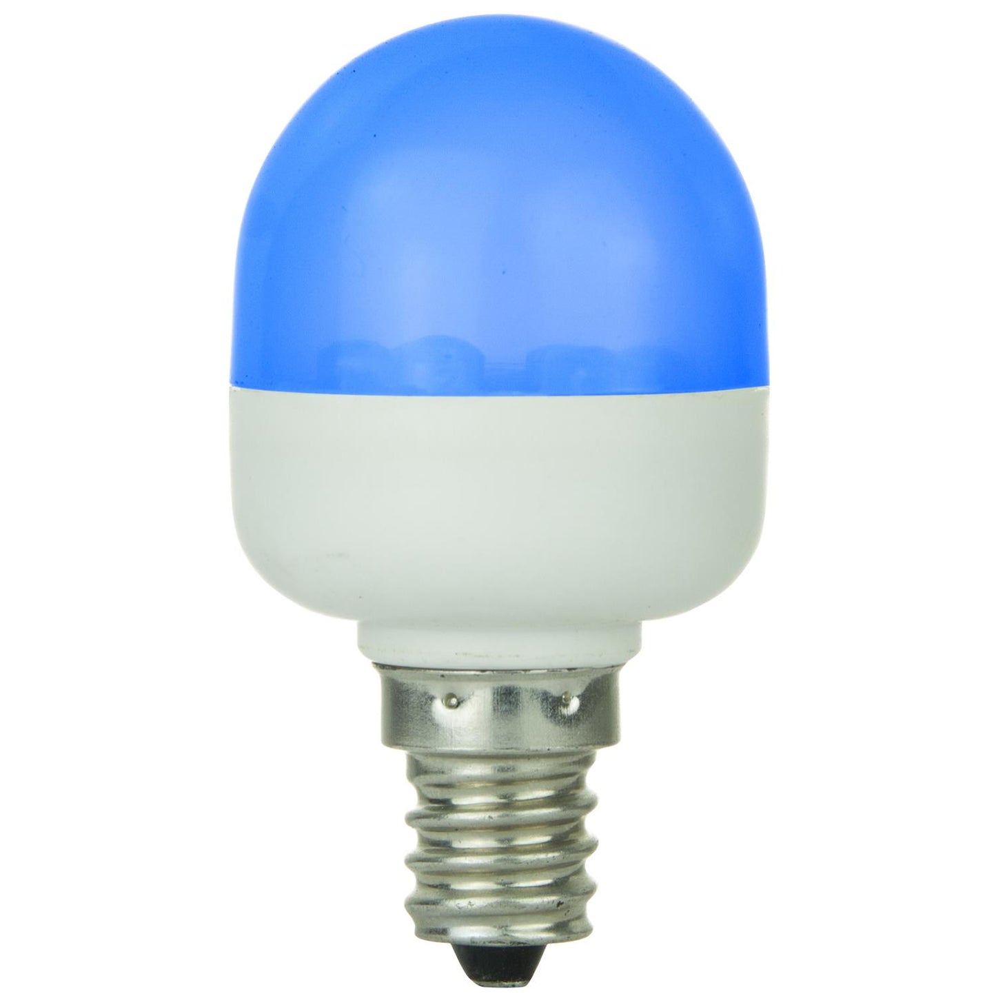 Sunlite T10 Tubular Indicator, Candelabra Base Light Bulb, Blue