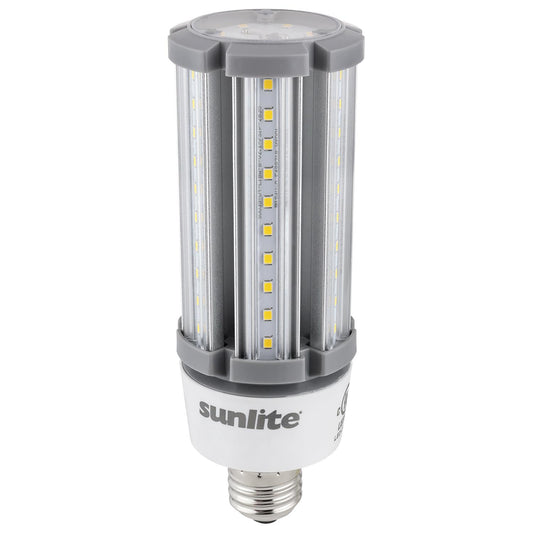 Sunlite 81302-SU LED Corn Cob Light Bulb, 3375 Lumens, 27 Watt (100W Equivalent), Medium Base (E26) with Mogul Adapter (E39), UL Listed, 50K - Super White