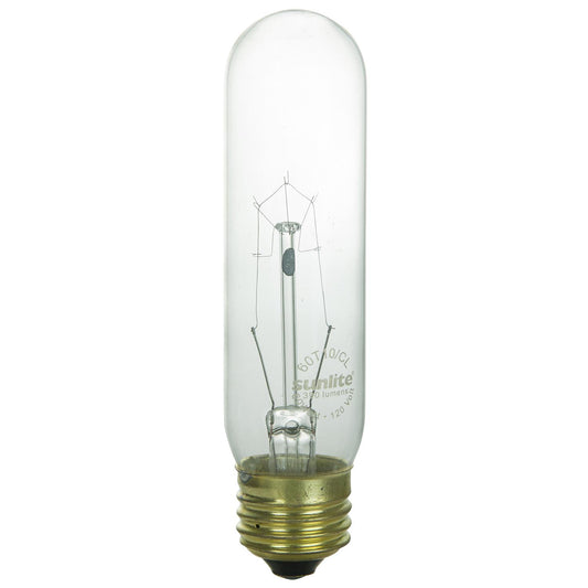 Sunlite 60 Watt T10 Tubular, Medium Base, Clear