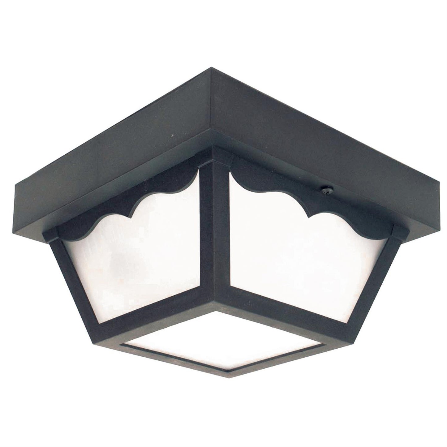 Sunlite Decorative Outdoor Century Collection Fixture, Black Finish, Frosted Lens