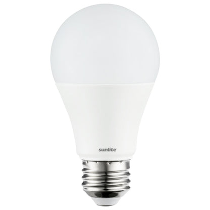 Sunlite 80593-SU LED A19 Light Bulb, 9 Watts (60W Equivalent), 800 Lumens, Dimmable, Medium Base (E26), UL Listed, 50K - Super White 1 Pack