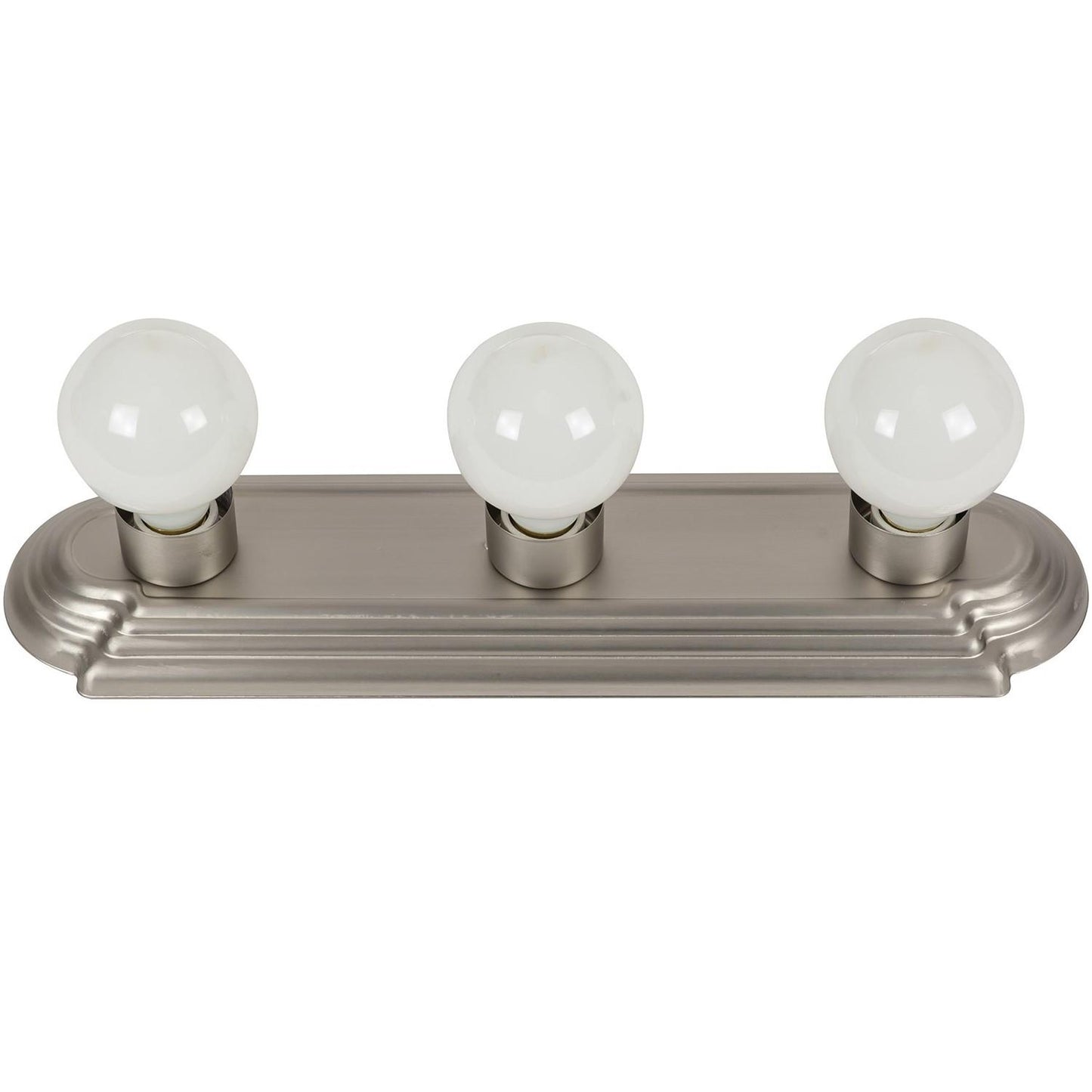 Sunlite 3 Lamp Vanity Globe Style Fixture, Brushed Nickel Finish