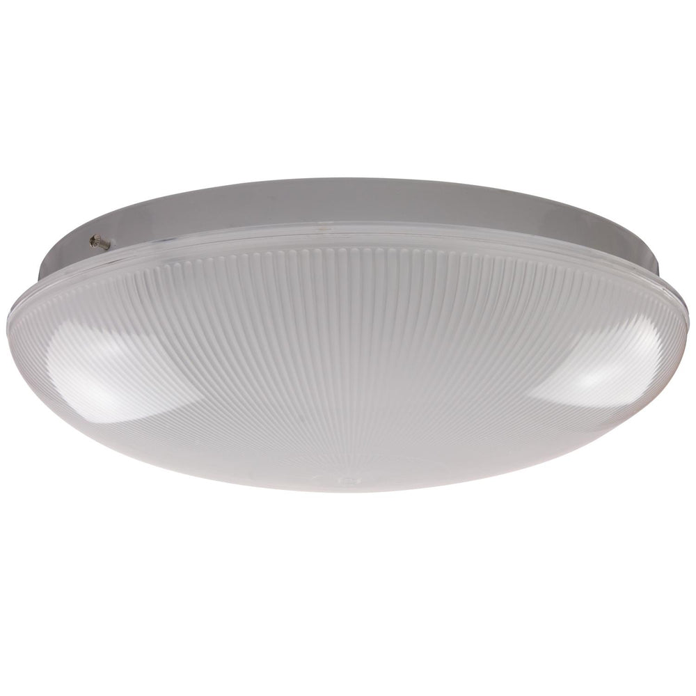 Sunlite 14" 1 Lamp Fluorescent Circline Fixture, White Finish, Ribbed Frosted Lens