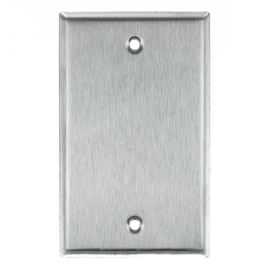 Sunlite E401/S 1 Gang Blank Switch and Receptacle Plate, Steel