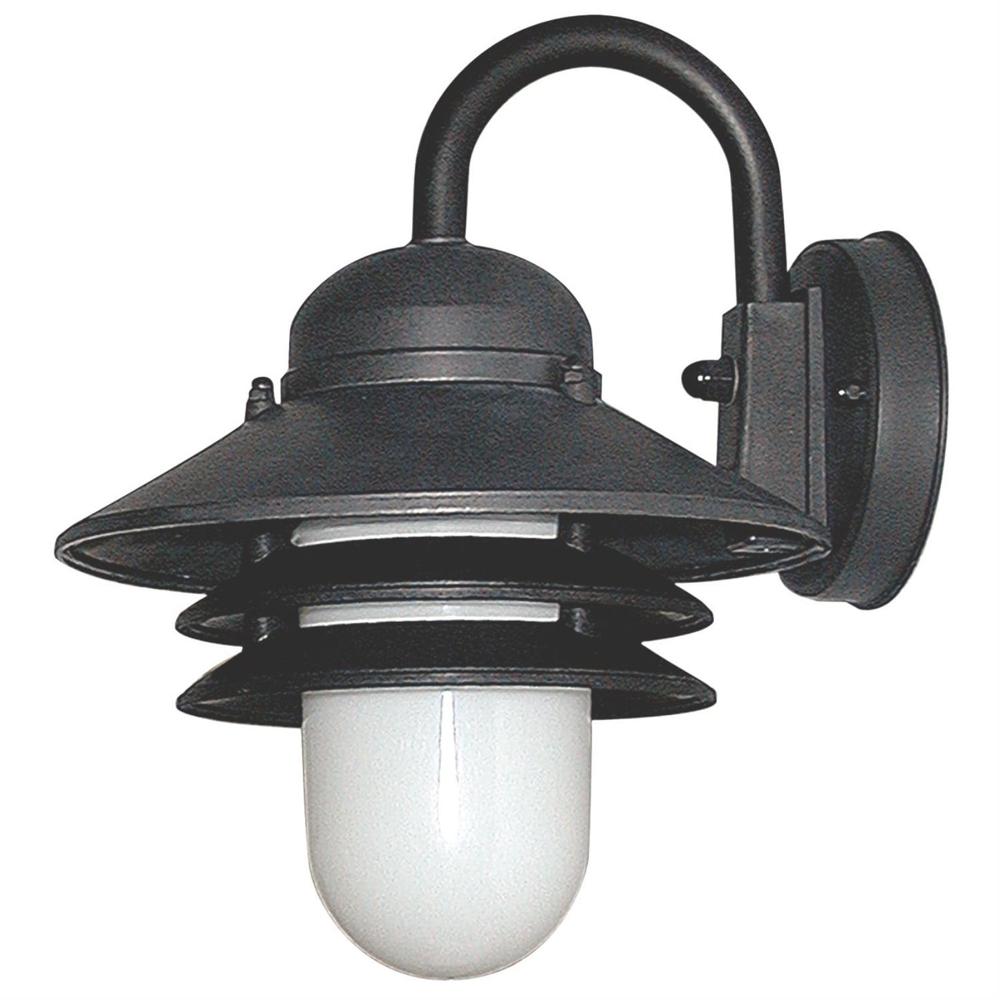 Sunlite Decorative Outdoor Energy Saving Nautical Collection Fixture, Black Finish, Clear Lens