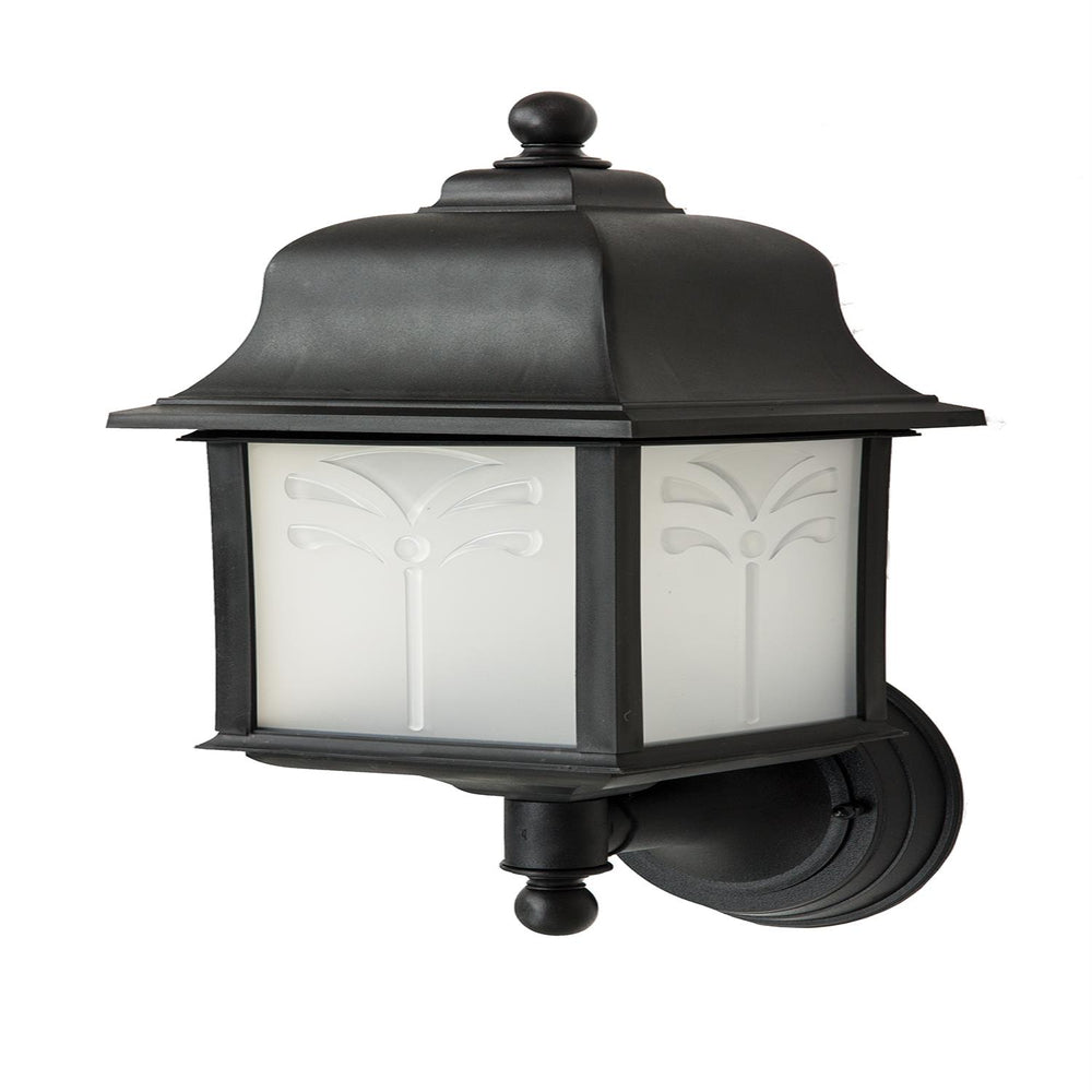 Sunlite Decorative Outdoor Energy Saving Orchid Up Fixture, Black Finish, Frosted Lens