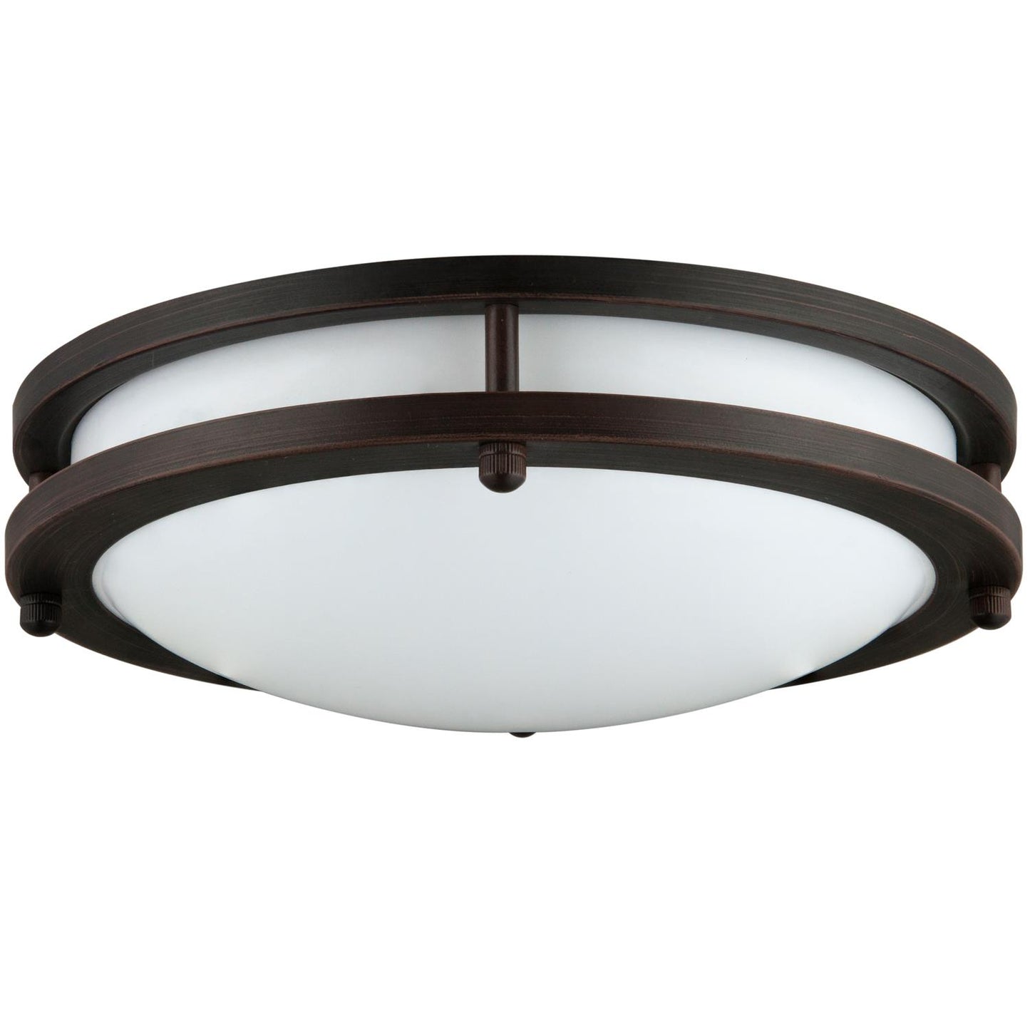 Sunlite 12" Round LED Double Band Fixture, 4000K - Cool White, Oil Rubbed Bronze Finish