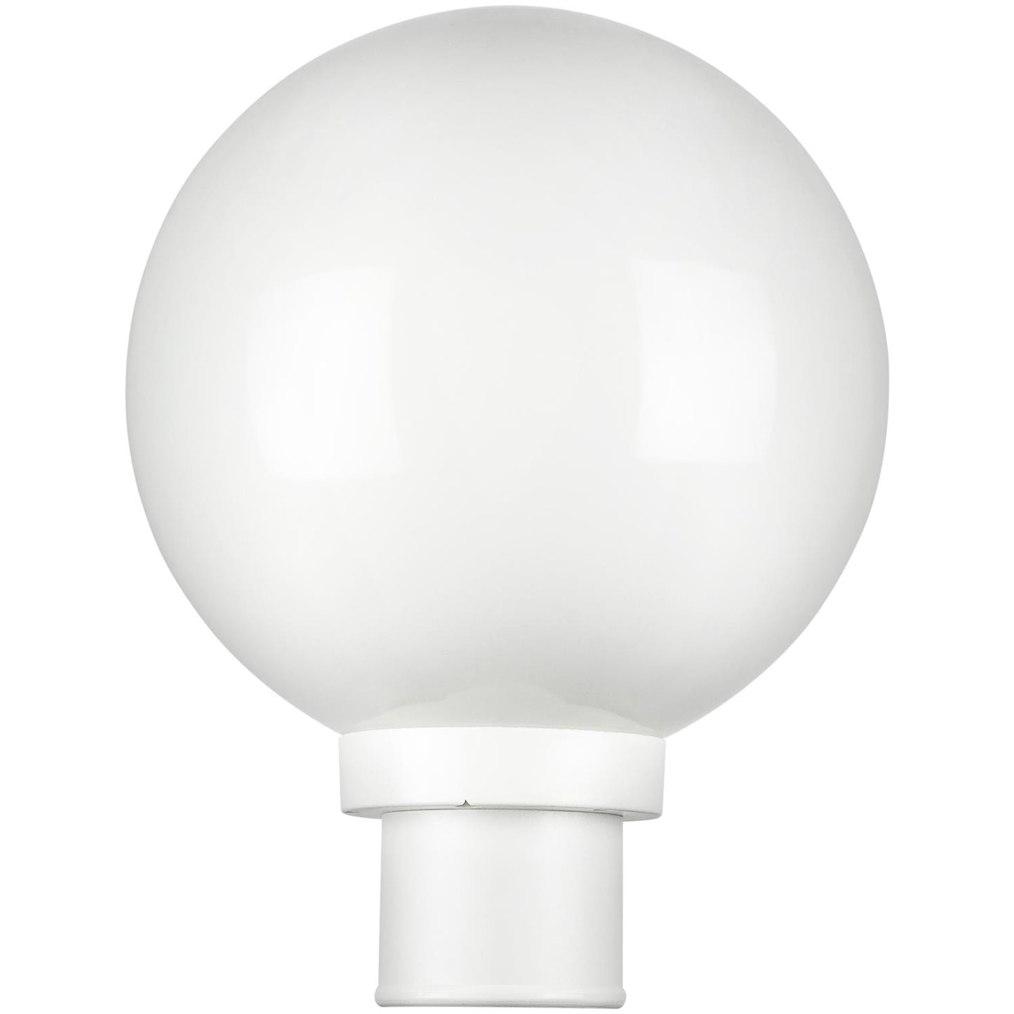 Sunlite 10" Decorative Outdoor Twist Lock Globe Polycarbonate Post Fixture, White Finish, White Lens, 3" Post Mount (not included)