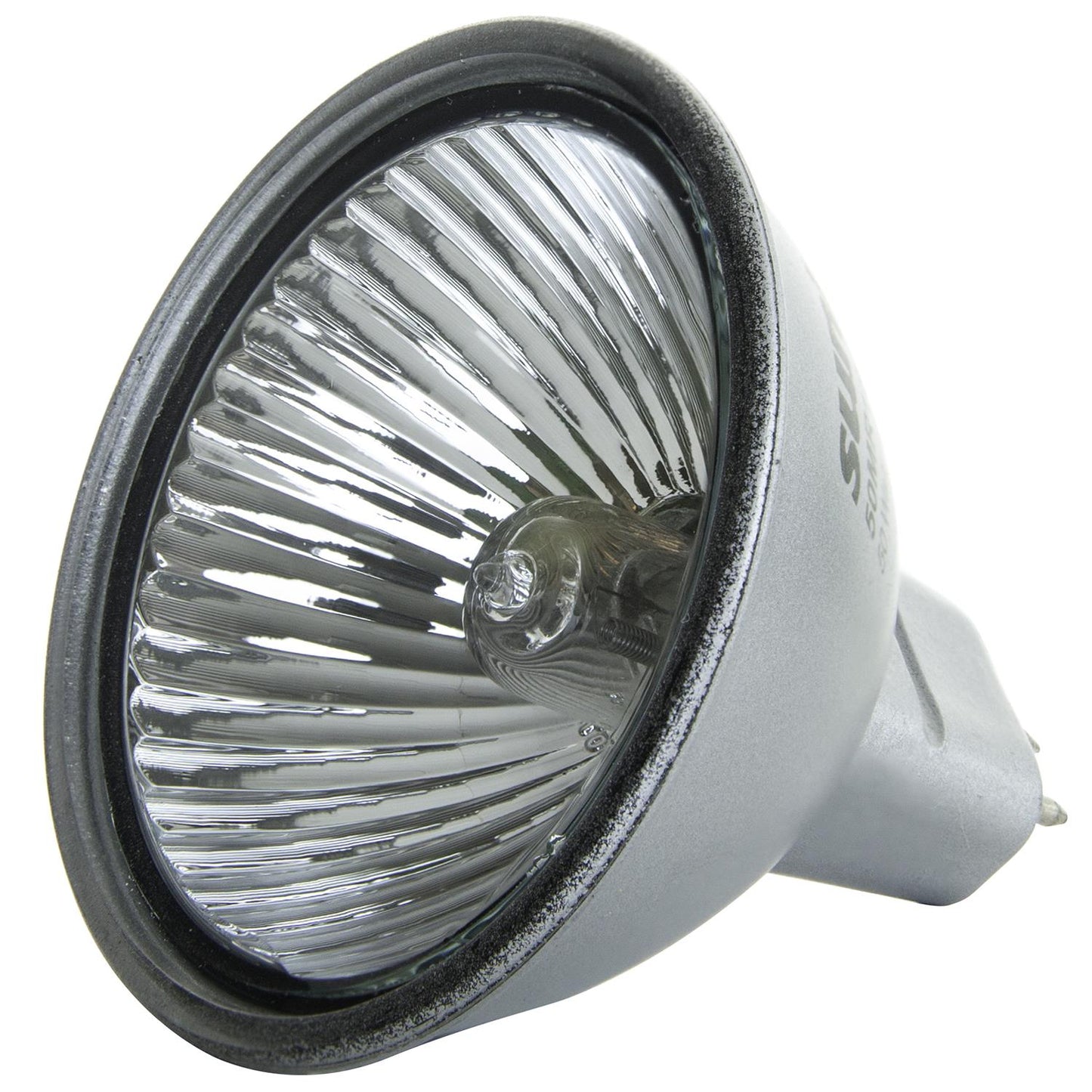 Sunlite 50 Watt, 38° Flood, Silver Back MR16 Mini Reflector with Cover Guard, GU5.3 Bi-Pin Base