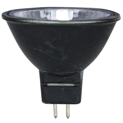 Sunlite 50 Watt, 38° Flood, Black Back MR16 Mini Reflector with Cover Guard, GU5.3 Bi-Pin Base