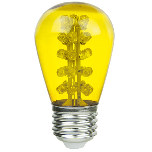 Sunlite LED S14 Colored Sign 0.9W (10W Equivalent) Bulb Medium (E26) Base Yellow