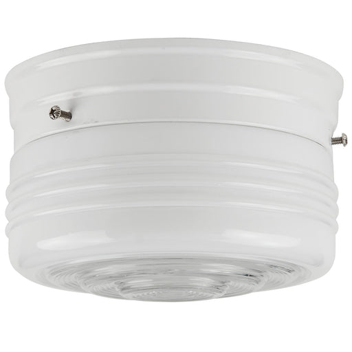 Sunlite 10" Drum Ceiling Fixture, White Finish, Semi-Frosted Glass