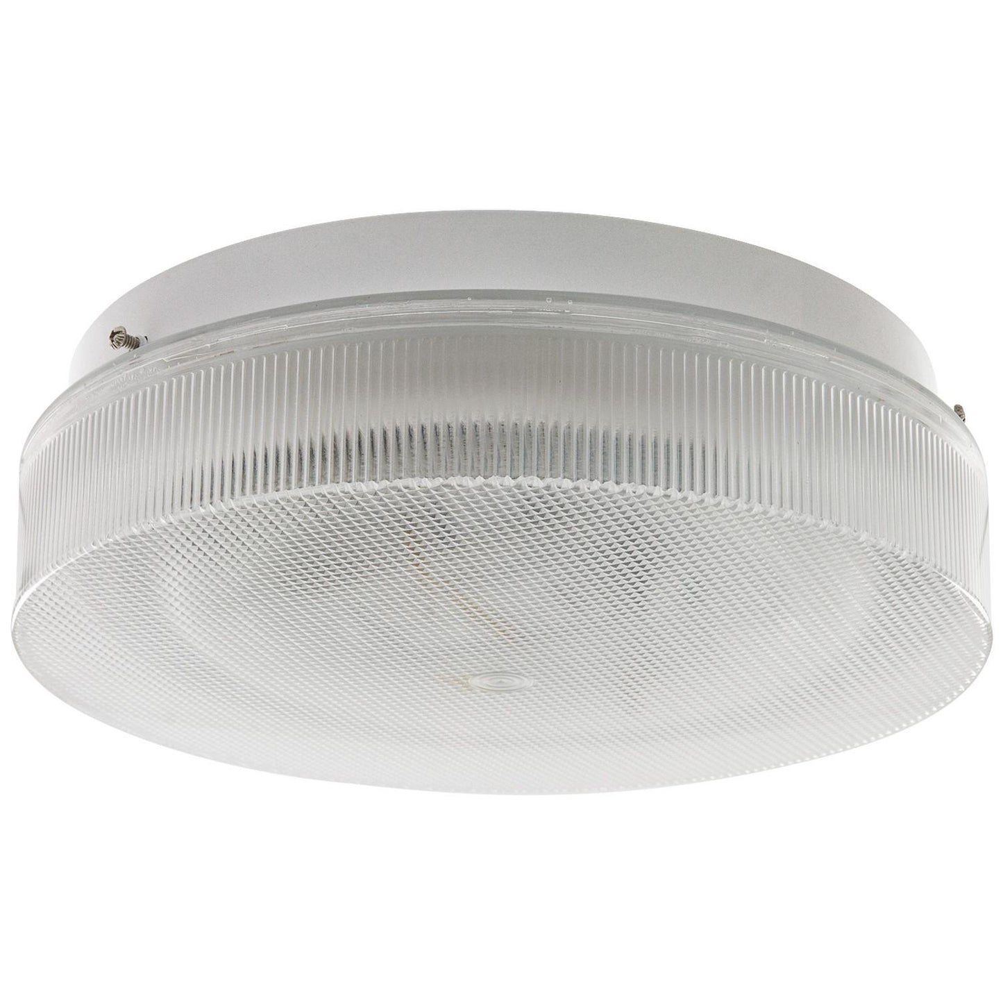 11" 1 Lamp Fluorescent Circline Fixture, White Finish, Clear Prismatic Lens