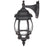 Sunlite Down-Facing Carriage Style Outdoor Fixture, Black Powder Finish, Clear Beveled Glass