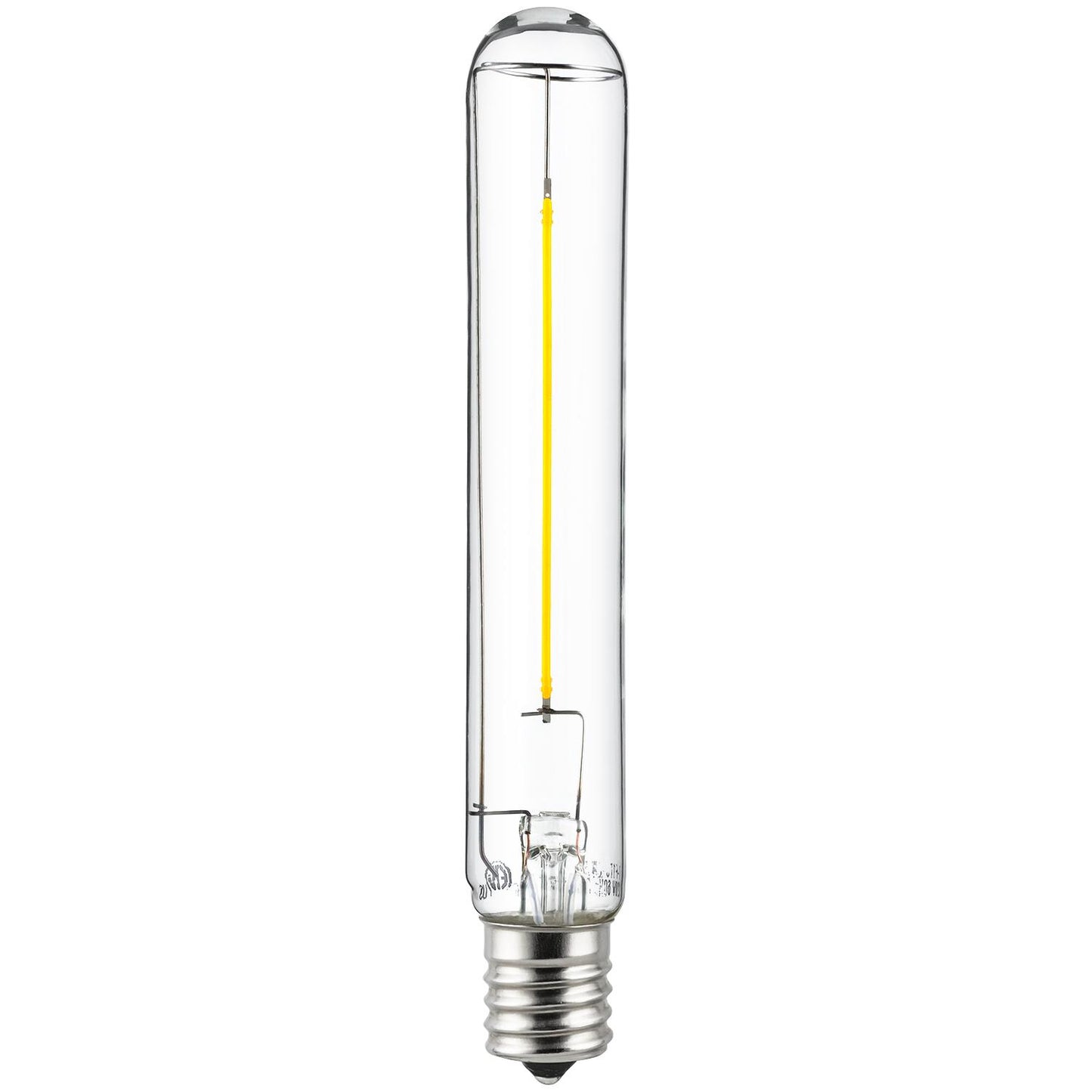 Sunlite 81074 LED Filament T6 Tube 2-Watt (25 Watt Equivalent) Clear Light Bulb, 2700K - Warm White