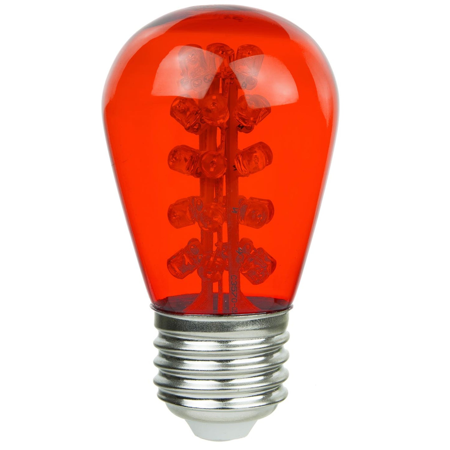 Sunlite LED S14 Colored Sign 0.9W (10W Equivalent) Bulb Medium (E26) Base, Red