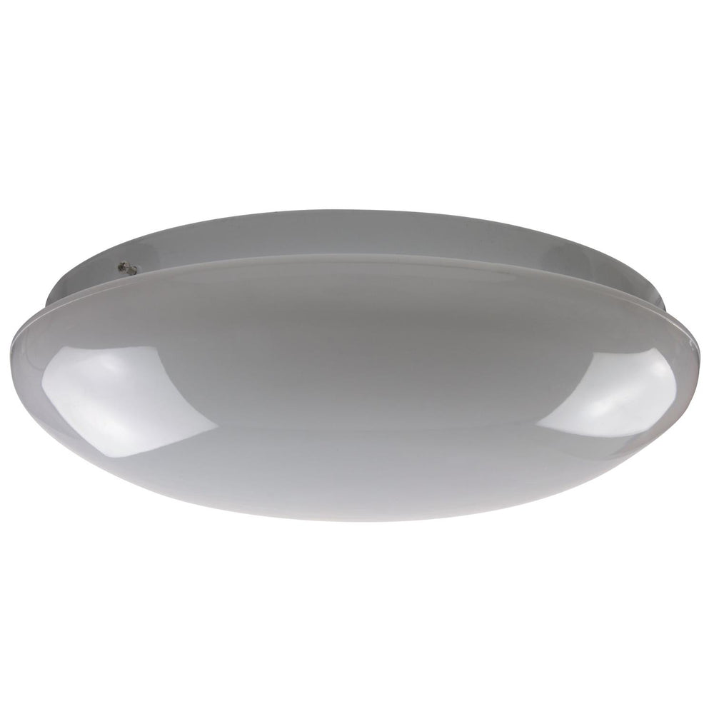 14" 1 Lamp Fluorescent Circline Fixture, White Finish, White Mushroom Lens