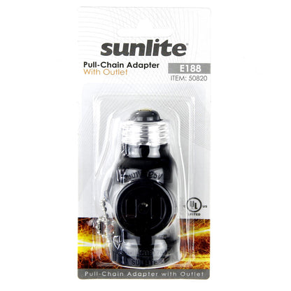 Sunlite E188 - PULL CHAIN ADAPTER WITH OUTLET