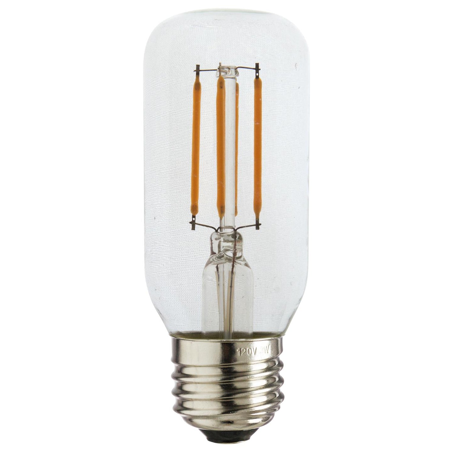 Sunlite 80892 LED Filament T12 Tube 3-Watt (40 Watt Equivalent) Clear Dimmable Light Bulb, 2700K - Warm White